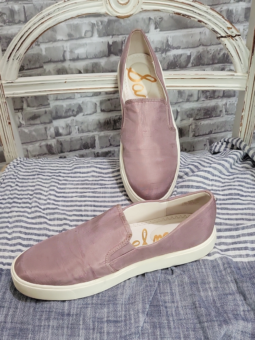 Sam Edelman Dusty Mauve Slip-On Sneakers for Womens Size 8.5 Shoe, Loafers